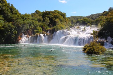 Krka waterfalls - Croatia landscape. Nature of Croatia.