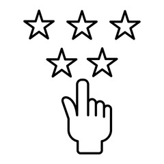 Vector Rating Outline Icon Design