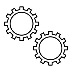 Vector Settings Outline Icon Design