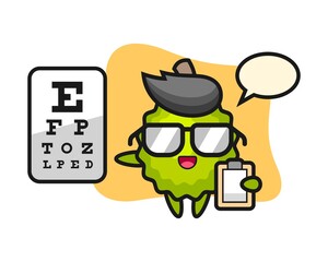 Durian cartoon as a ophthalmology