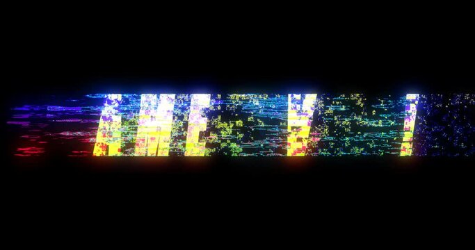 GAME OVER text with Glitch effect. Animation vintage video game screen with words GAME OVER written. 4K Video motion graphic animation with alpha channel