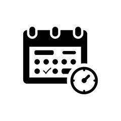Calendar clock icon