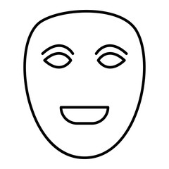 Vector Mask Outline Icon Design