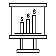 Vector Presentation Outline Icon Design