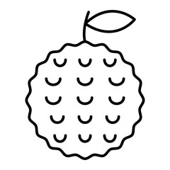 Vector Jackfruit Outline Icon Design