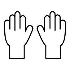 Obraz premium Vector Cleaning gloves Outline Icon Design