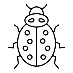 Vector Ladybird Outline Icon Design