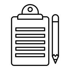 Vector Agenda Outline Icon Design