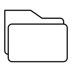Vector Folder Outline Icon Design