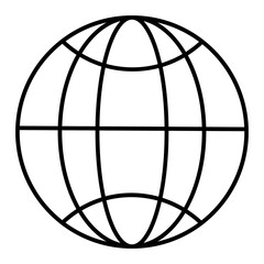 Vector Globe Outline Icon Design