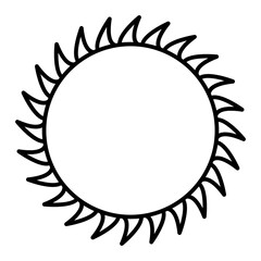 Vector Sun Outline Icon Design