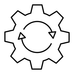 Vector Update Outline Icon Design