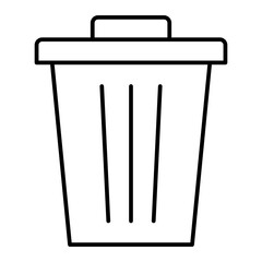 Vector Trash Outline Icon Design