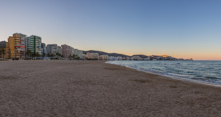 city of Cullera  skyline with the beach