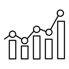 Vector Statistics Outline Icon Design