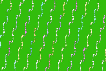 colorfull spider web like repeat pattern illustration in green background
