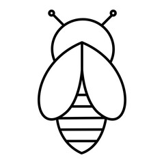 Vector Bee Outline Icon Design