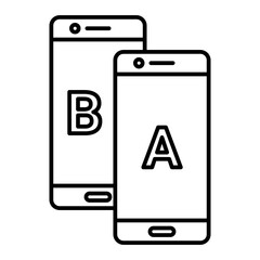 Vector Ab Testing Outline Icon Design