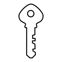 Vector Key Outline Icon Design