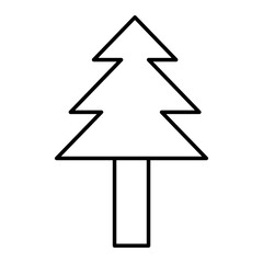 Vector Pine tree Outline Icon Design