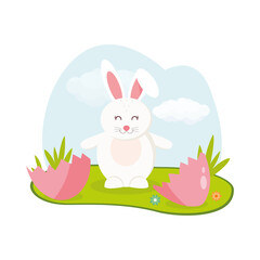 Have Yourself a Very Happy Easter Easter Bunny Ears Vector illustration