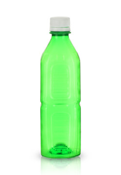 Empty Green Juice Bottle