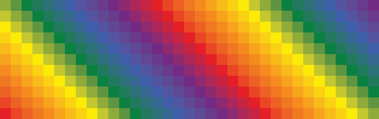 Colorful LGBT pixel flag banner