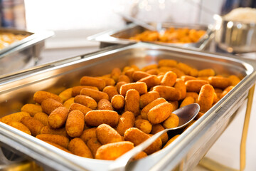 Kroketten auf einem Buffet von einem Event