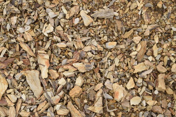 Broken brown and gray rocks