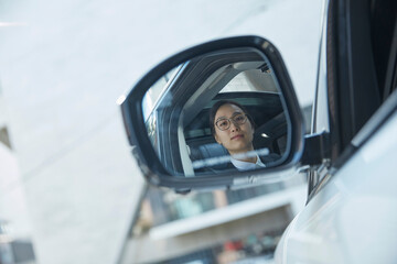 businesswoman in the car