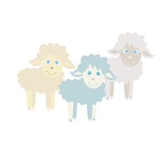 Sheep. Cartoons farm animal art design stock vector illustration for web, for print