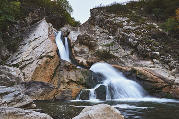 Huchni waterfall in Dagestan, Russia