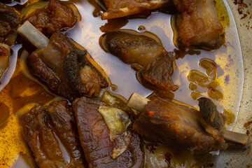 Roasted pork ribs