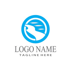 River vector icon illustration logo design