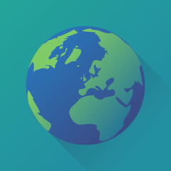 Earth globe (flat design)