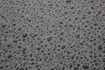 water drop on metallic surface