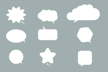 Vector collection of isolated speech bubbles . set of speech bubbles. Vector EPS 10.