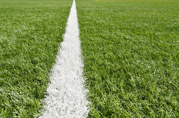 Close-up of artificial turf in the athletic field　運動競技場の人工芝のクローズアップ