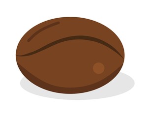 Vector illustration of brown coffee beans for making drinks in cafe, logo, perfect for coffee product advertisement