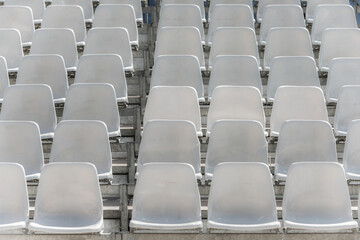 Empty rows of audience seats