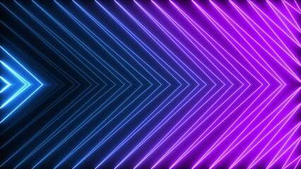 Animated zig zag neon light seamless loop modern motion graphics background