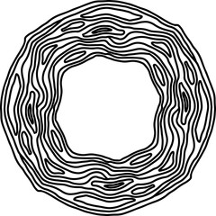 Fototapeta premium Black and white wooden frame sketch. Vector illustration.