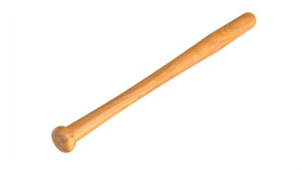 3D render of wooden baseball bat isolated on white