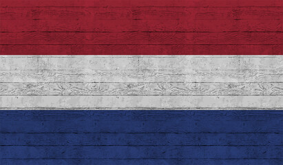 Grunge Netherlands flag. Netherlands flag with waving grunge texture.