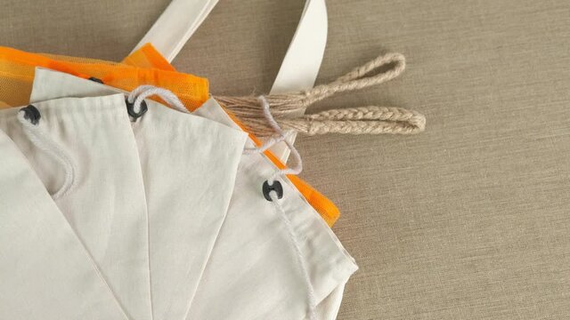 Cotton eco shoppers. Eco-friendly cotton bags and grocery bags.
