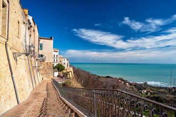 Vasto, district of Chieti, Abruzzo, Italy, Europe, viewpoint walk in the historic center