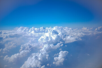 Fototapeta premium view of clouds over the mountains