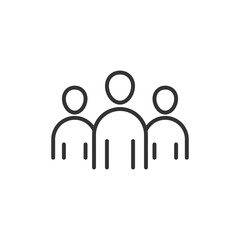 Customer interaction. Customers outline icon. Vector illustration.