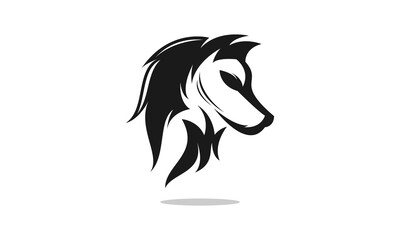 Elegant wolf vector logo