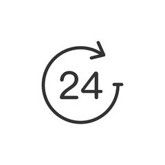 Clock vector icon. Time vector illustration. Trendy Flat style for graphic design, Web site, UI.